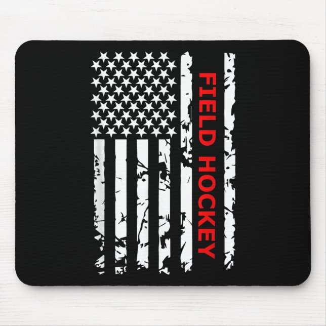 Mousepad Bandeira de hóquei de campo dos EUA para mulheres  (Frente)