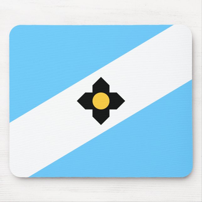 Mousepad Bandeira de Madison, Wisconsin (Frente)
