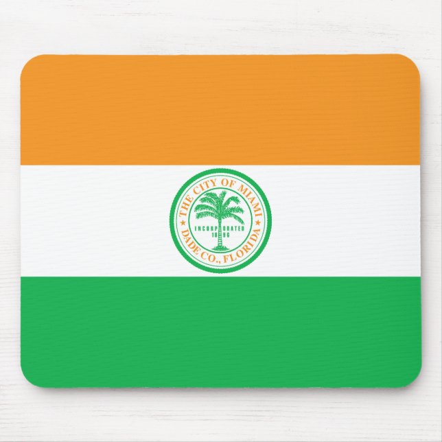 Mousepad Bandeira de Miami, Pad do Mouse na Flórida (Frente)