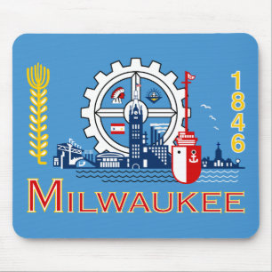 Mousepad Bandeira de Milwaukee, Wisconsin