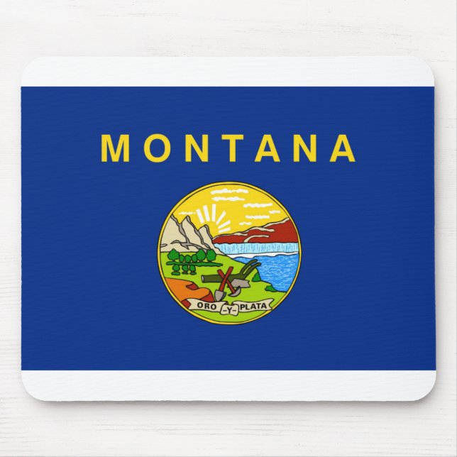 Mousepad bandeira de Montana (Frente)