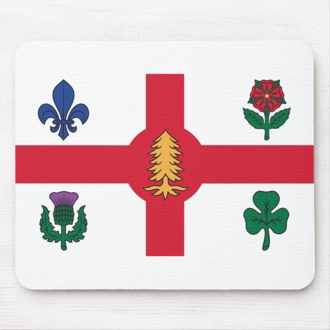 Mousepad Bandeira de Montreal, Quebec (Frente)