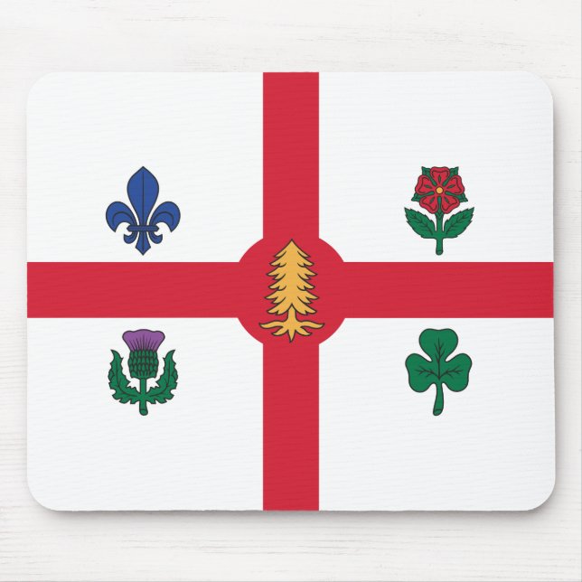 Mousepad Bandeira de Montreal (Quebec, Canadá) (Frente)