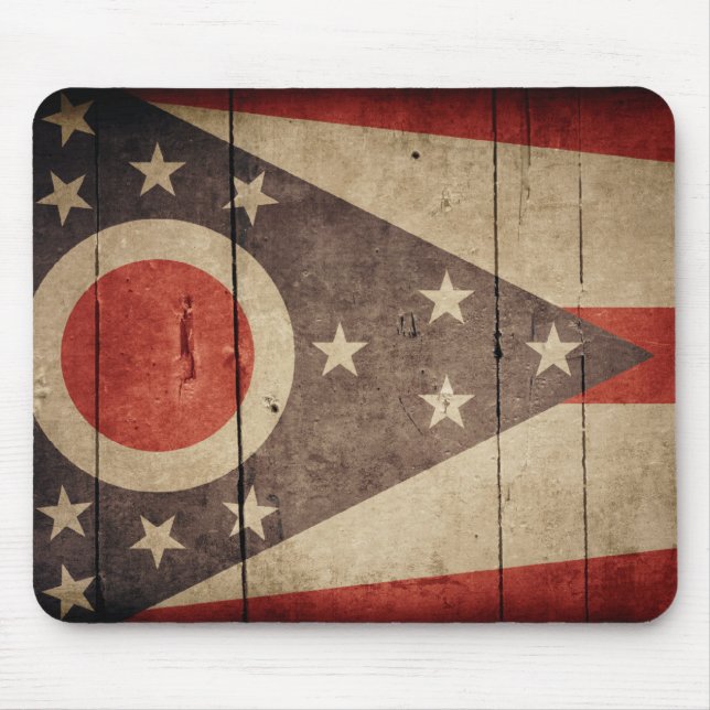 Mousepad Bandeira de Ohio com Madeira resistente (Frente)