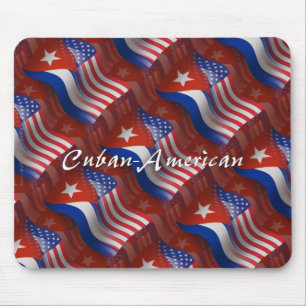 Mousepad Bandeira de ondulação Cubano-Americana