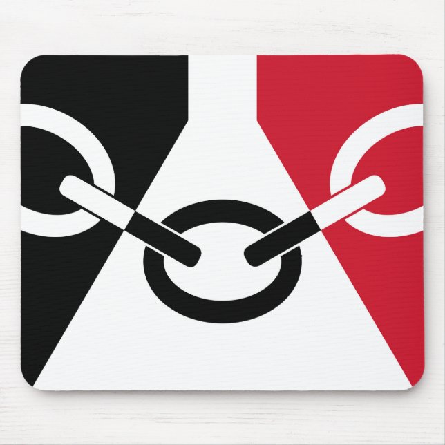 Mousepad Bandeira de país preta (Frente)