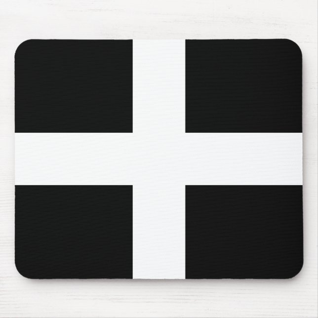 Mousepad bandeira de S. Piran / bandeira da Cornualha (Frente)
