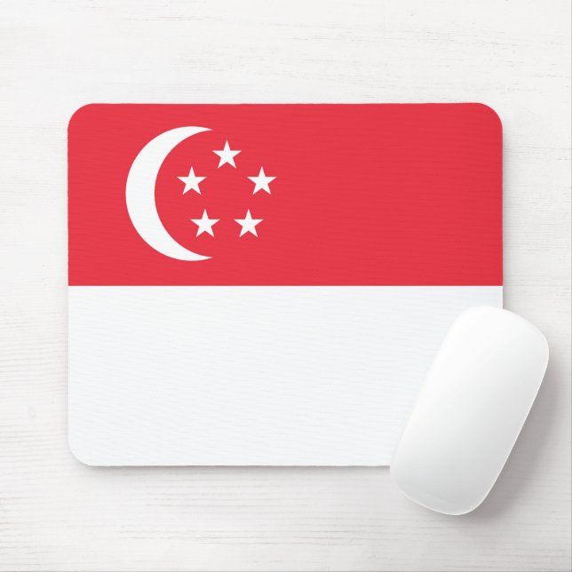 Mousepad bandeira de Singapura (Com mouse)