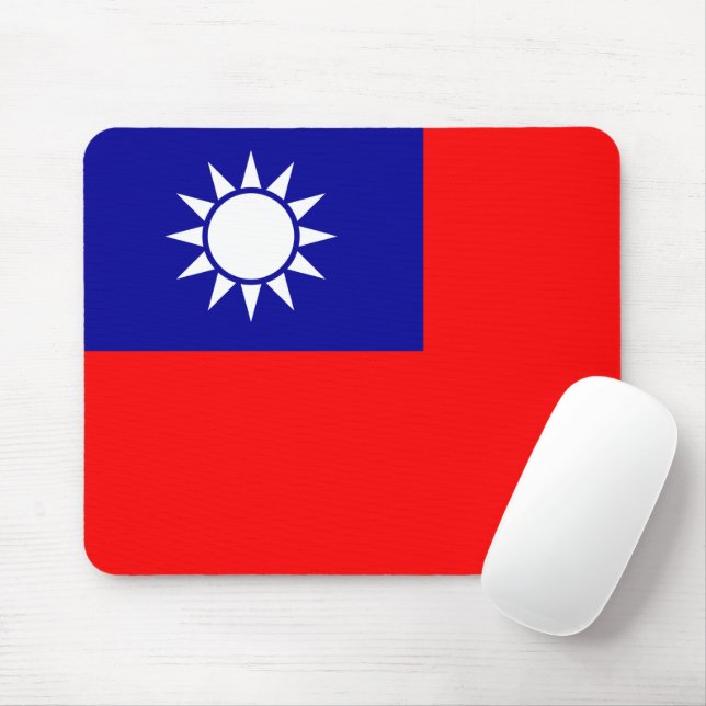 Mousepad Bandeira de Taiwan: República da China, Taipé Chin (Com mouse)
