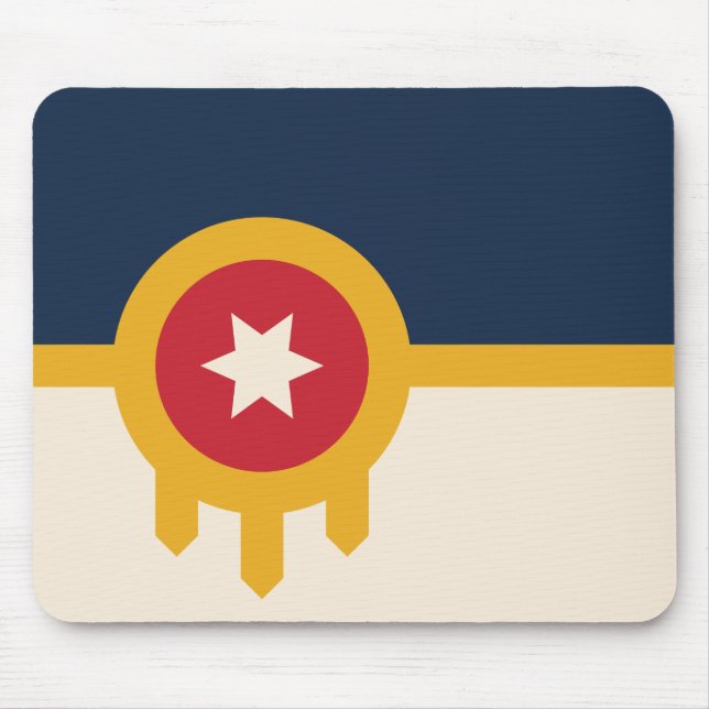 Mousepad Bandeira de Tulsa (Oklahoma) (Frente)