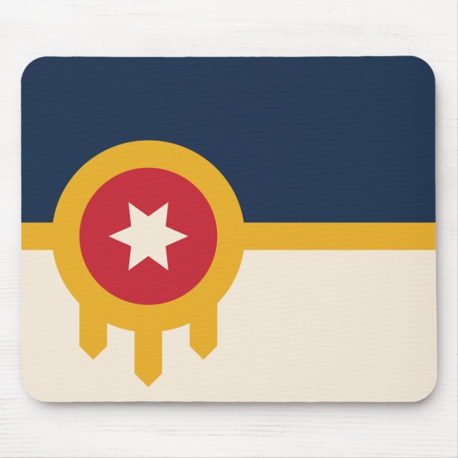 Mousepad Bandeira de Tulsa, Oklahoma (Frente)