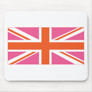 Mousepad Bandeira de união cor-de-rosa e alaranjada