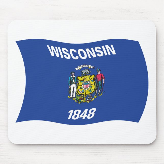 Mousepad Bandeira de Wisconsin (Frente)
