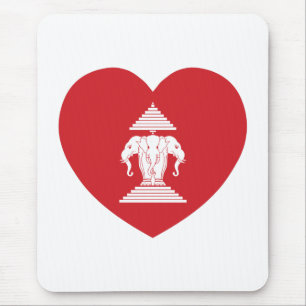 Mousepad Bandeira do Coração de Elefante do Laos 3