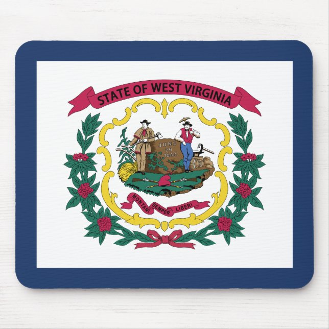 Mousepad Bandeira do Estado da Virgínia Ocidental (Frente)
