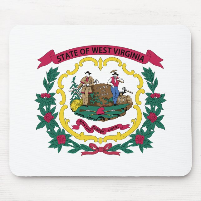 Mousepad Bandeira do Estado da Virgínia Ocidental (Frente)