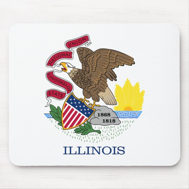 Mousepad Bandeira do Estado de Illinois (Frente)
