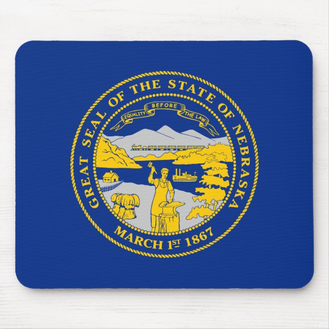Mousepad Bandeira do estado de Nebraska (Frente)