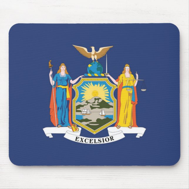 Mousepad Bandeira do Estado de Nova Iorque, EUA (Frente)