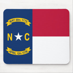 Mousepad Bandeira do Estado Patriótico da Carolina do Nort