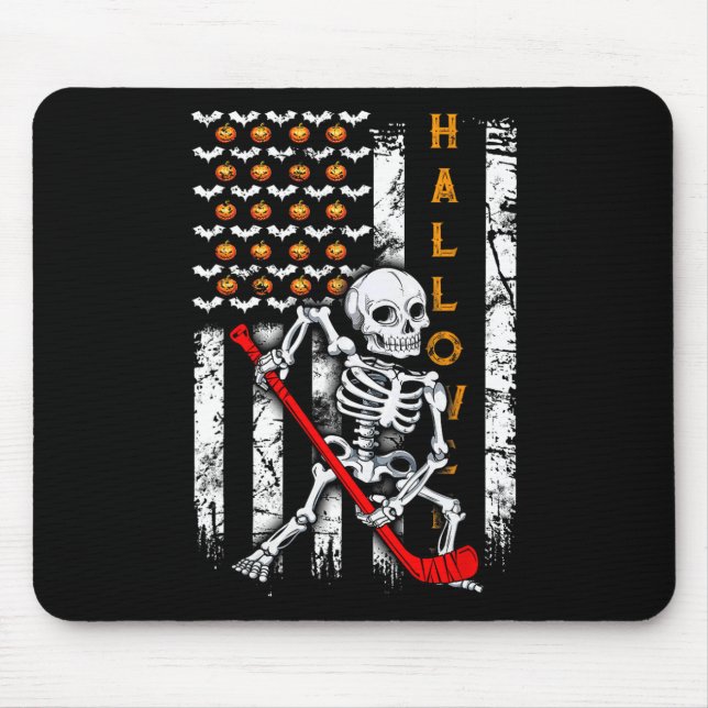 Mousepad Bandeira do Hockey Halloween Us (Frente)