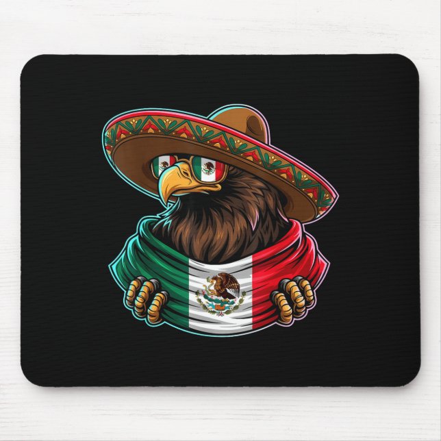 Mousepad bandeira do méxico orgulho mexicano raízes mexican (Frente)