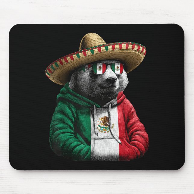 Mousepad bandeira do méxico orgulho mexicano raízes mexican (Frente)