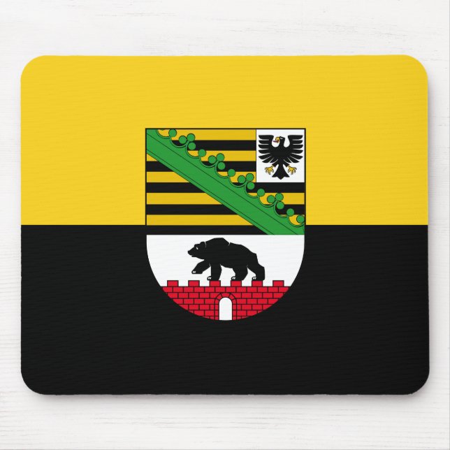 Mousepad Bandeira do mouse da Saxónia-Anhalt (Frente)