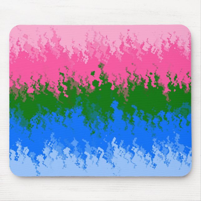 Mousepad Bandeira do Orgulho Abstrato Omnirromântico Trippy (Frente)