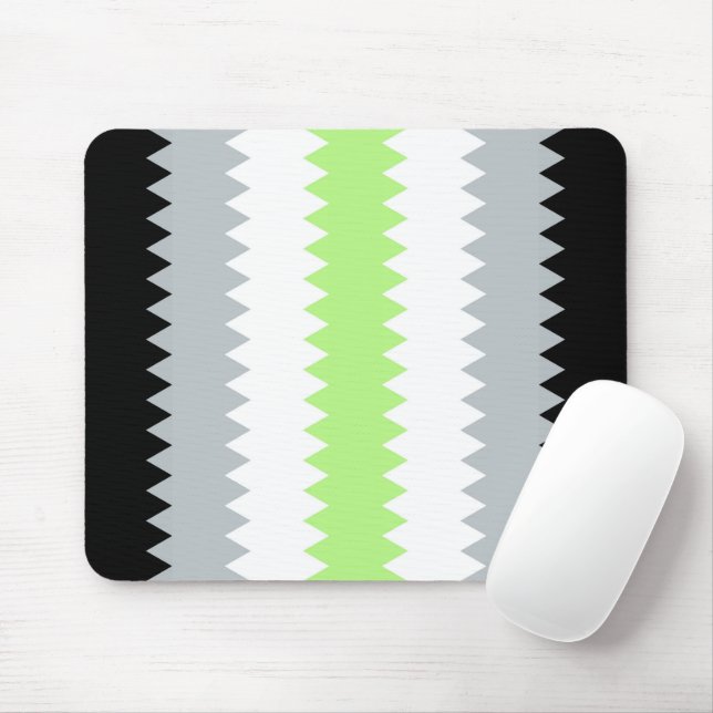 Mousepad Bandeira do Orgulho Agênero Abstrato Groovy Boho Z (Com mouse)