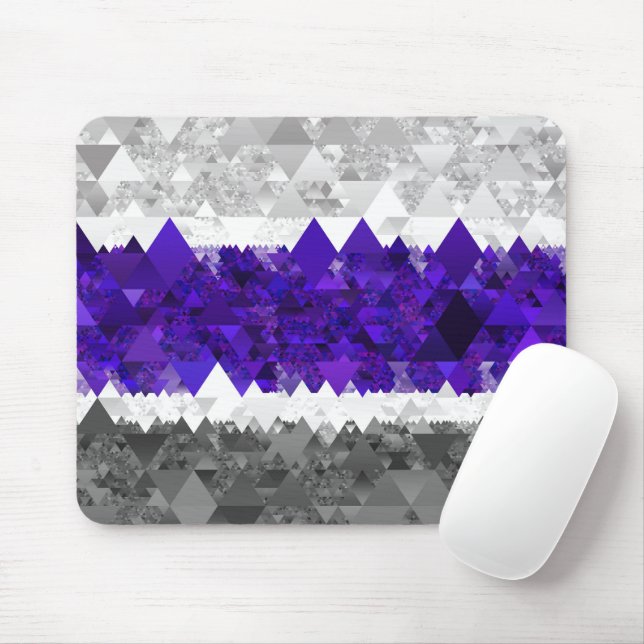 Mousepad Bandeira do Orgulho Boho Geométrico Mod Retro Grey (Com mouse)