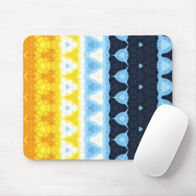 Mousepad Bandeira do Orgulho Boho Groovy Geométrico Abstrat (Com mouse)