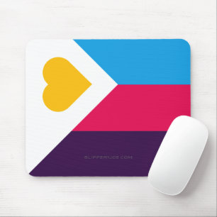 Mousepad Bandeira do orgulho da poliamoria tricolor do Slip