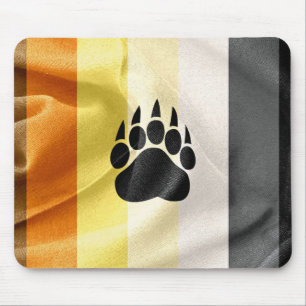 Mousepad Bandeira do orgulho do urso e tapete do rato