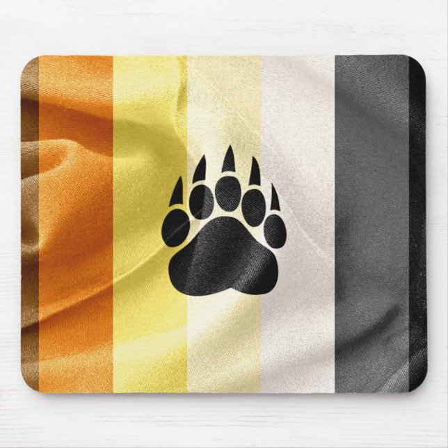 Mousepad Bandeira do orgulho do urso e tapete do rato (Frente)