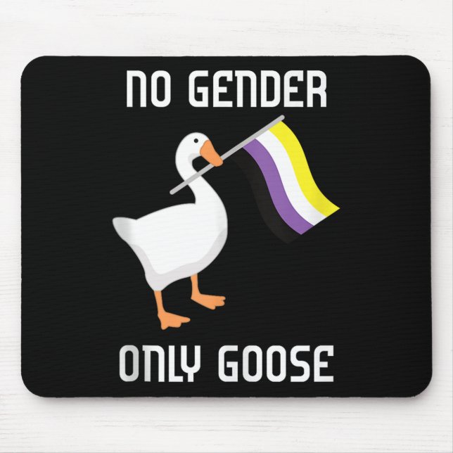 Mousepad Bandeira do Orgulho Ganso Não Binário Sem Gênero L (Frente)