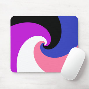 Mousepad Bandeira do Orgulho Genderfluid Abstrato Espiral B