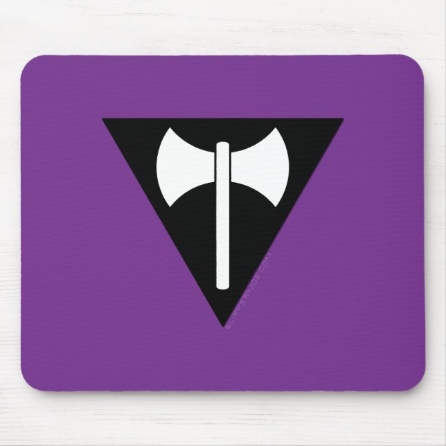 Mousepad Bandeira do Orgulho Lésbico SlipperyJoe's Labrys m (Frente)