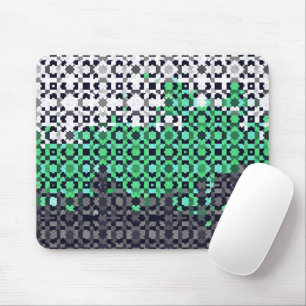 Mousepad Bandeira do Orgulho Neutrois Abstrata Pixelada Tri