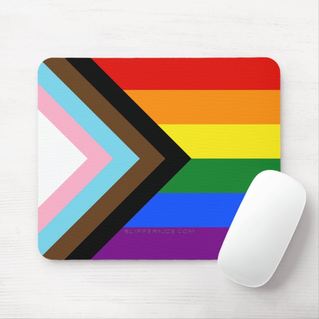 Mousepad Bandeira do Orgulho Progressivo de SlipperyJoe sei (Com mouse)