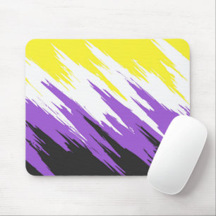 Mousepad Bandeira do Orgulho ZigZag Funky Grunge Abstrato N