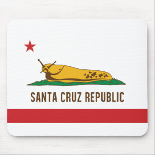 Mousepad Bandeira do Slug da banana da república de Santa