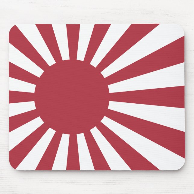 Mousepad Bandeira do Sol Nascente Imperial Japonês, de Edo  (Frente)