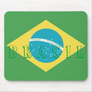 Mousepad Bandeira do tapete do rato de Brasil