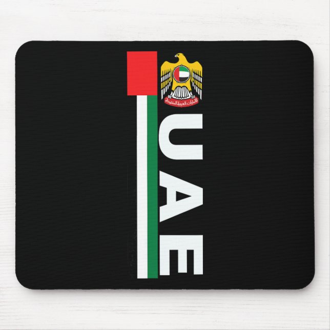 Mousepad Bandeira dos Emirados Árabes Unidos no estilo fute (Frente)