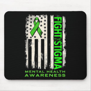 Mousepad Bandeira dos EUA Combater Estigma Conscientização 