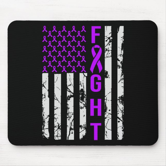 Mousepad Bandeira dos EUA Envelhecida Apoio à Conscientizaç (Frente)