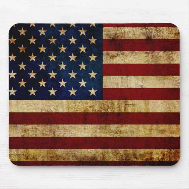 Mousepad Bandeira dos EUA / Grunged (Frente)