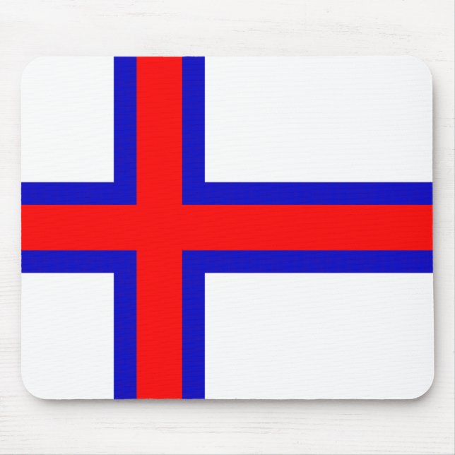 Mousepad Bandeira dos Faroe Island (Frente)