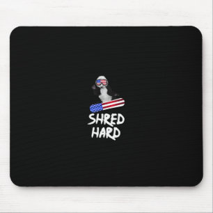 Mousepad Bandeira Duro Americana Panda Bear Snowboard T